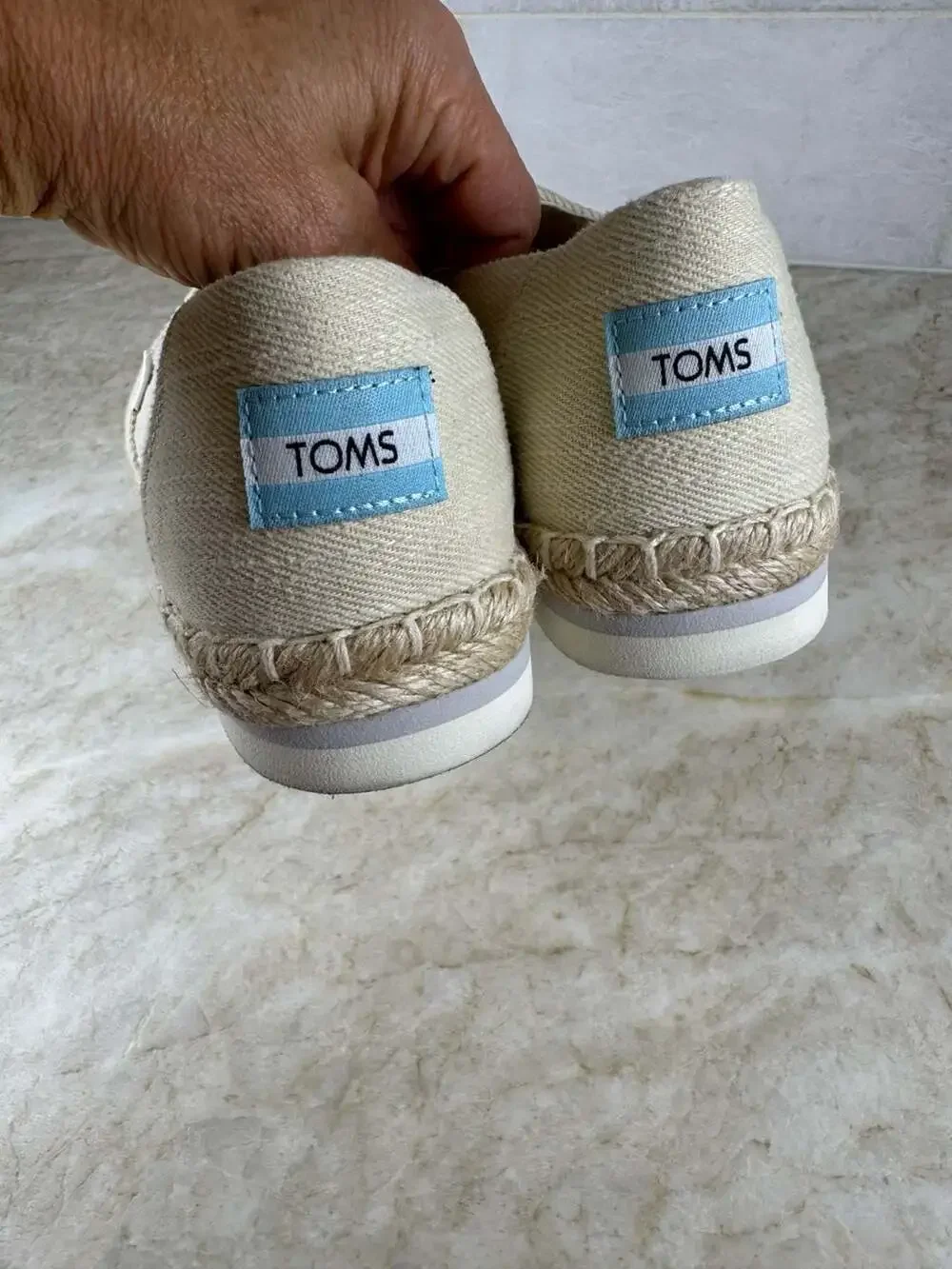 TOMS Alpargata Platform Rope Espadrille Natural Slip On Shoes Womens 7.5